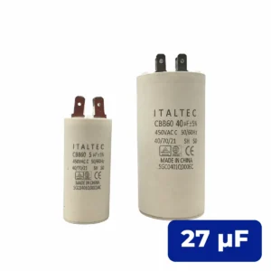 Capacitor 27 UF Cilíndrico