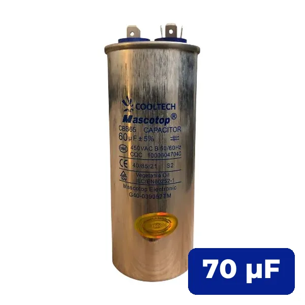 Capacitor Aluminio 70 UF Cooltech