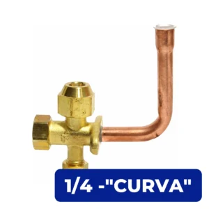 Válvula de Servicio Split 1/4 -"curva" Para R22