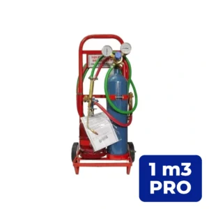 Equipo Soldar Oxi Butano 1 M3 Pro x 3 KG Pro Con Carro y 2 Picos Adicionales
