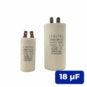 Capacitor 18 UF Cilíndrico