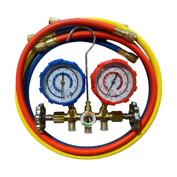 Manifold R600-R290-R32 Bronce Con Mangueras Cooltech