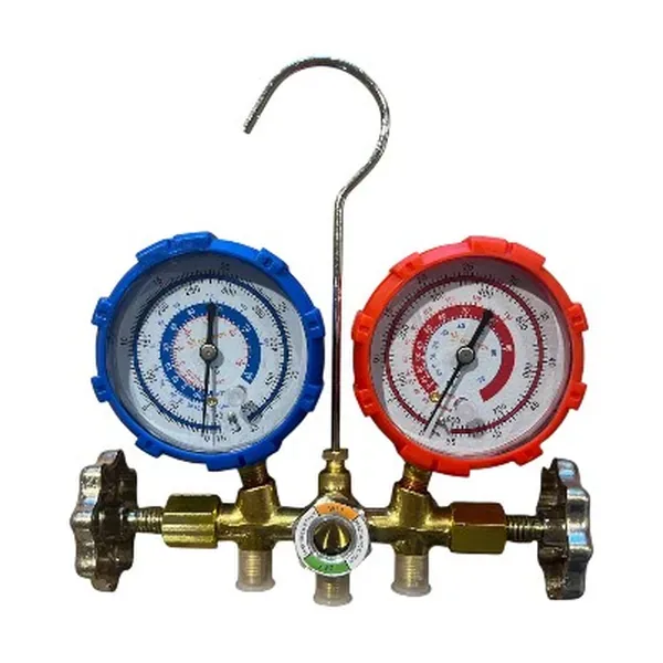 Manifold R600-R290-R32 Bronce Con Mangueras Cooltech - Imagen 2