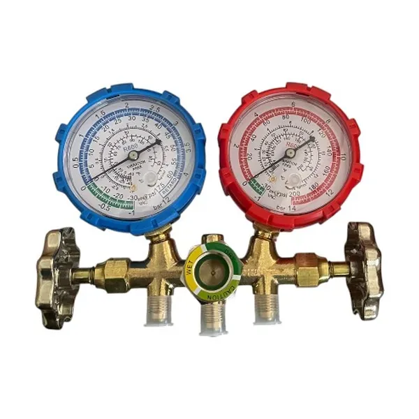 Manifold R600-R290-R32 Bronce Con Mangueras Cooltech - Imagen 3